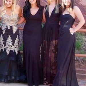 black size 6 prom dress (the one with black hair)
